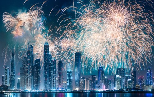 Dubai Marina fireworks 2018