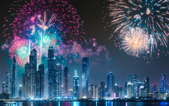 burj khalifa fireworks 2018