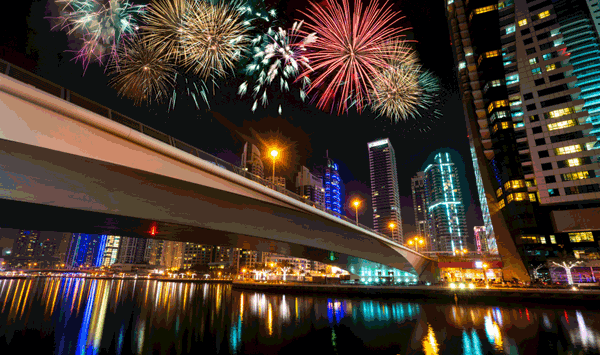 burj khalifa fireworks national day 2018