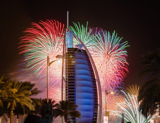 burj al arab fireworks 2019