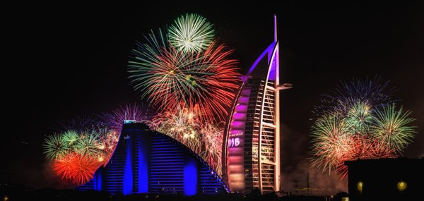burj al arab new years eve fireworks
